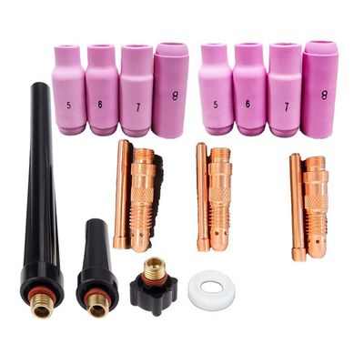 TIG Газовые линзы собирают Dysza Ceramiczna WP17 18 26 Кит с керамическими соплами для сварки
