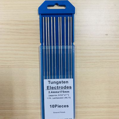 2.4mm*175mm WL15 Вольфрамовые электроды TIG Сварные расходные материалы с индивидуальной поддержкой