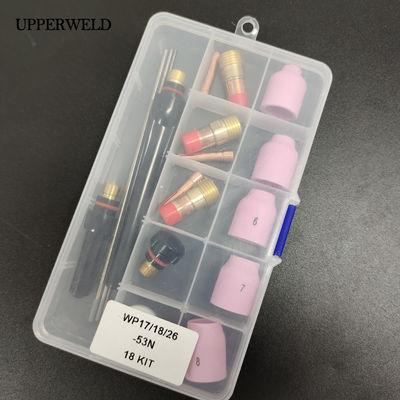 WP 17 18 26 Комплект газовых линз для факела TIG с 18 кусочками керамической чашки/алюминиевой ноздри/коллетки