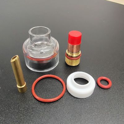WP-17/18/26 Шампанское 3,2 мм Tig Nozzle Большой комплект с адаптером для TIG сварки кварца