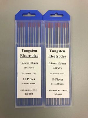 2.4mm*175mm WT20 Вольфрамовые электроды для TIG Сварного факела Красный кончик