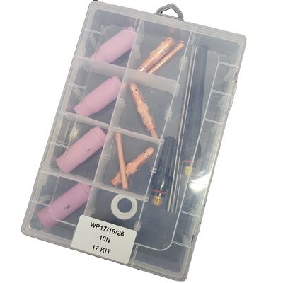 Верхний WP17 18 26-10N 17Kit Газовая линза Алюминиевая сосна Задняя чашка TIG Сварные аксессуары Комплект воздухоохлаждение