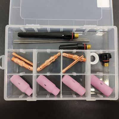Верхний WP17 18 26-10N 17Kit Газовая линза Алюминиевая сосна Задняя чашка TIG Сварные аксессуары Комплект воздухоохлаждение