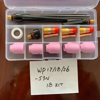 WP17 18 26 -53N 18KITS Керамический стеклянный стаканный комплект Легкая эксплуатация Сварный факел Газовые линзы Сбор