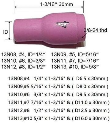 TIG Сварный факел SR WP920 24 25 Fit 13N08 13N09 13N10 13N11 13N12 13N13 Нозлевая чашка 10 шт.