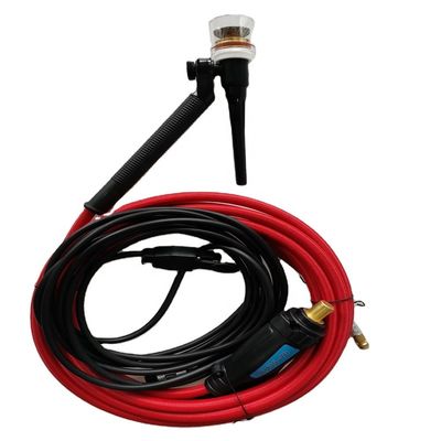 Верхний WT-17 10-25EU Газовый аргон Тиг Факел Воздушно-охлаждаемый сварочный пистолет для сварки металлов Черный Красный