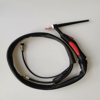 WP-26V-R 35-70 EU Plug TIG Torch kit Воздушно-охлаждаемый сварочный пистолет с газовым клапаном 200A Черный Красный