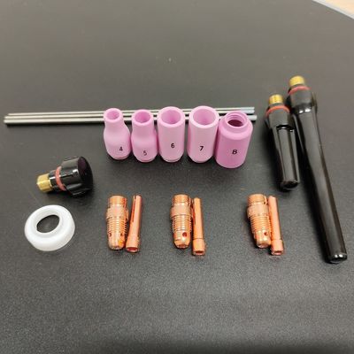 0.28KG Алюминиевый соус коллет корпус электрода изолятор TIG сварочный факел расходные материалы на WP-17/18/26 13N 18 шт.