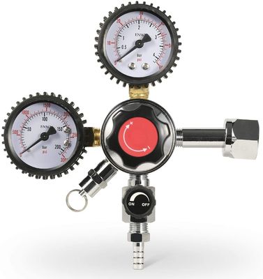 110V/220V Двухступенчатый регулятор пивной бочки CO2 с предохранительным клапаном давления и производительностью
