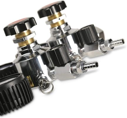 110V/220V Двухступенчатый регулятор пивной бочки CO2 с предохранительным клапаном давления и производительностью