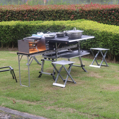 Наружный лагерь кухня складной алюминиевый стол для RVing BBQ вечеринки пикники тяжелое задание