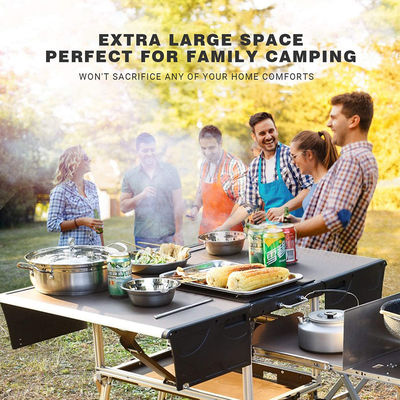 Наружный лагерь кухня складной алюминиевый стол для RVing BBQ вечеринки пикники тяжелое задание