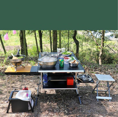 Наружный лагерь кухня складной алюминиевый стол для RVing BBQ вечеринки пикники тяжелое задание