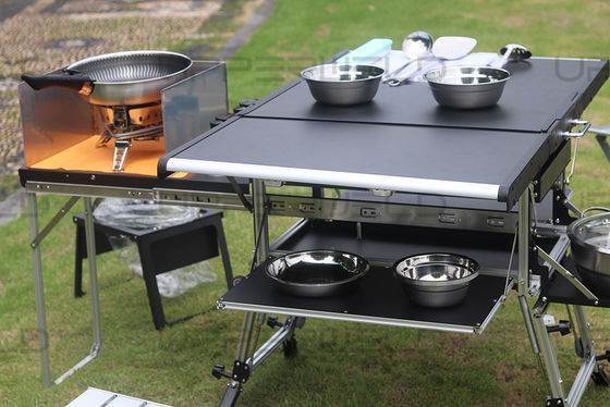 Наружный лагерь кухня складной алюминиевый стол для RVing BBQ вечеринки пикники тяжелое задание