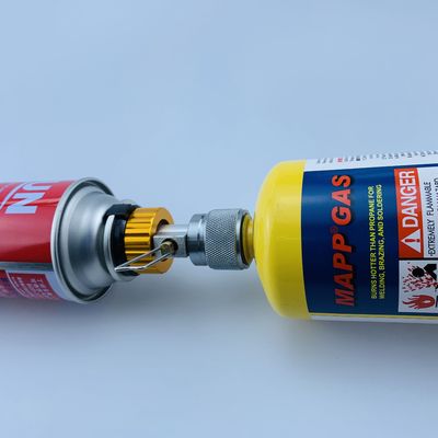 Медный адаптер для газового горелки и бутанового цилиндра резервуара Кампинговая плита Пропан пополнение