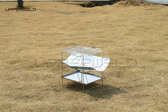 Древесное топливо наружная ультралегкая складная гриль Чистая отделка для портативного барбекю