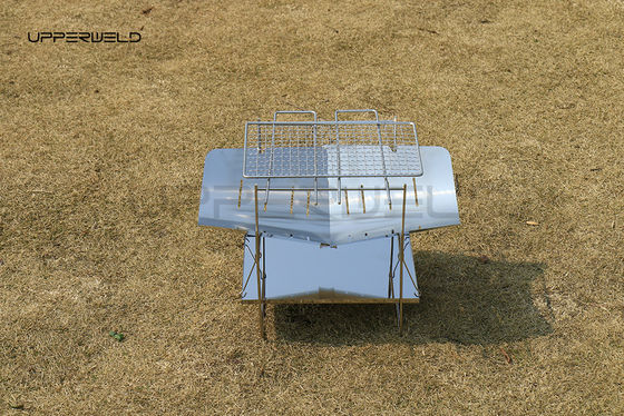 Древесное топливо наружная ультралегкая складная гриль Чистая отделка для портативного барбекю