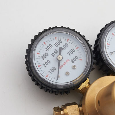 Поддержка на заказ ODM латунный газоредуктор с давлением 800 PSI и двойными габаритами