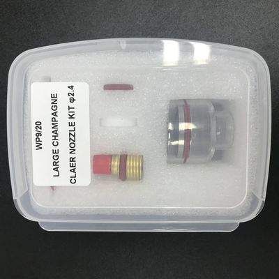 WP9/20 2,4 мм TIG Сварный факел Stubby Газовые линзы Стеклянный комплект для Wp17/18/26 Tig Факел 2 кг