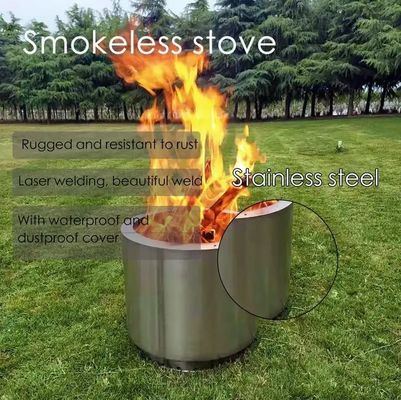 Нержавеющая сталь на открытом воздухе BBQ Древесина Бездымная кухонная печь для пикника Кампинг G.W. 8,2 кг