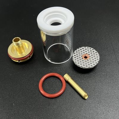 Wp17/18/26 Tig Torch Glass Cups Welding Kits с 1 кг верхней прямой стеклянной соплами 47 мм
