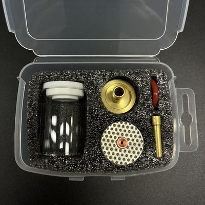 Wp17/18/26 Tig Torch Glass Cups Welding Kits с 1 кг верхней прямой стеклянной соплами 47 мм