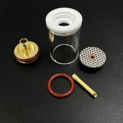 Wp17/18/26 Tig Torch Glass Cups Welding Kits с 1 кг верхней прямой стеклянной соплами 47 мм