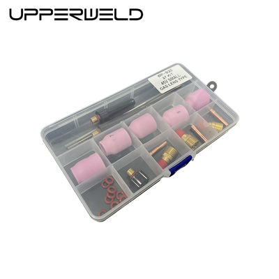 Розовый верхний слой 27PCS TIG Сварный факел аксессуары 53N Серия Керамическая сосна TIG Запчасти включают газовые линзы