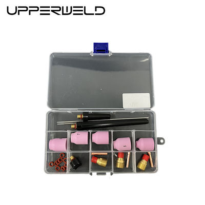 Розовый верхний слой 27PCS TIG Сварный факел аксессуары 53N Серия Керамическая сосна TIG Запчасти включают газовые линзы