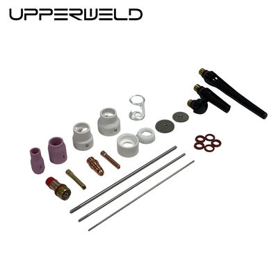 24PCS Алюминиевые и прозрачные сосуды TIG Сварные факелы запасные части для индивидуальной поддержки