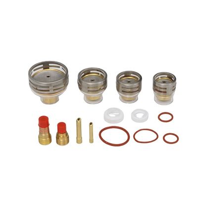 TIG Сварные аксессуары 26pc Kit Газовые линзы для WP9 20 WP 17 18 26 TIG Прозрачный шампанский сосуд