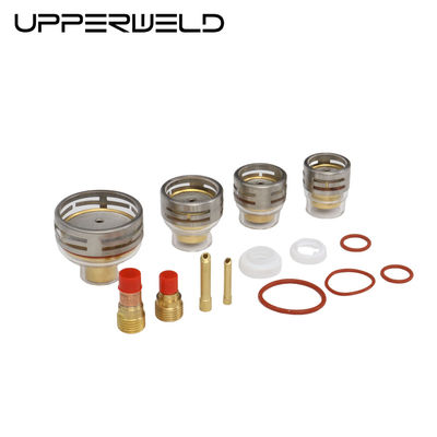 TIG Сварные аксессуары 26pc Kit Газовые линзы для WP9 20 WP 17 18 26 TIG Прозрачный шампанский сосуд