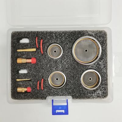 TIG Сварные аксессуары 26pc Kit Газовые линзы для WP9 20 WP 17 18 26 TIG Прозрачный шампанский сосуд