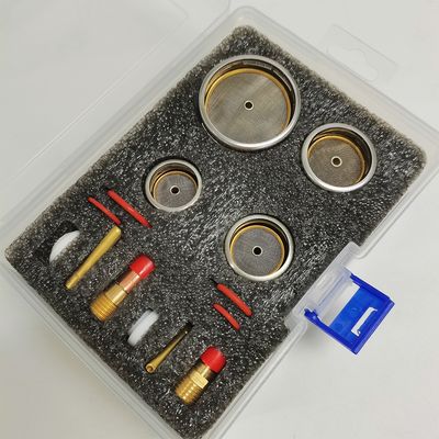 TIG Сварные аксессуары 26pc Kit Газовые линзы для WP9 20 WP 17 18 26 TIG Прозрачный шампанский сосуд